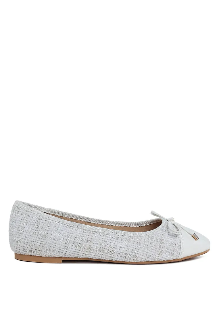 Junpey Plaid Tweed Ballet Flats By RAG
