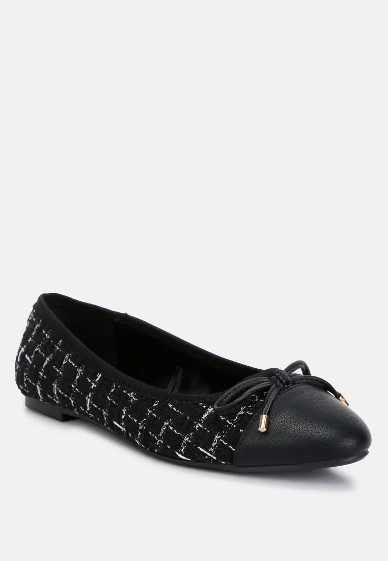 Junpey Plaid Tweed Ballet Flats By RAG