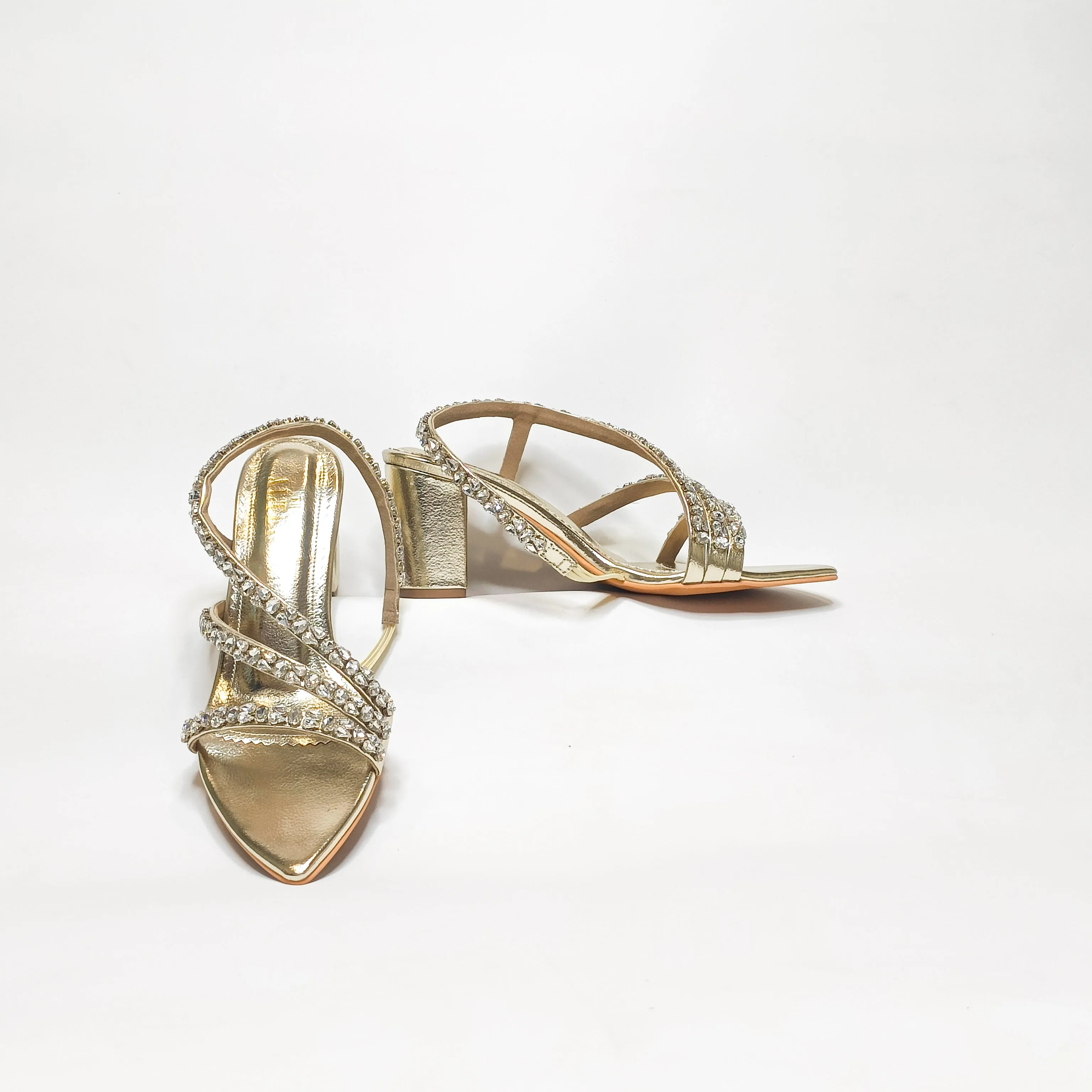 Kiara Embellished Block Heels