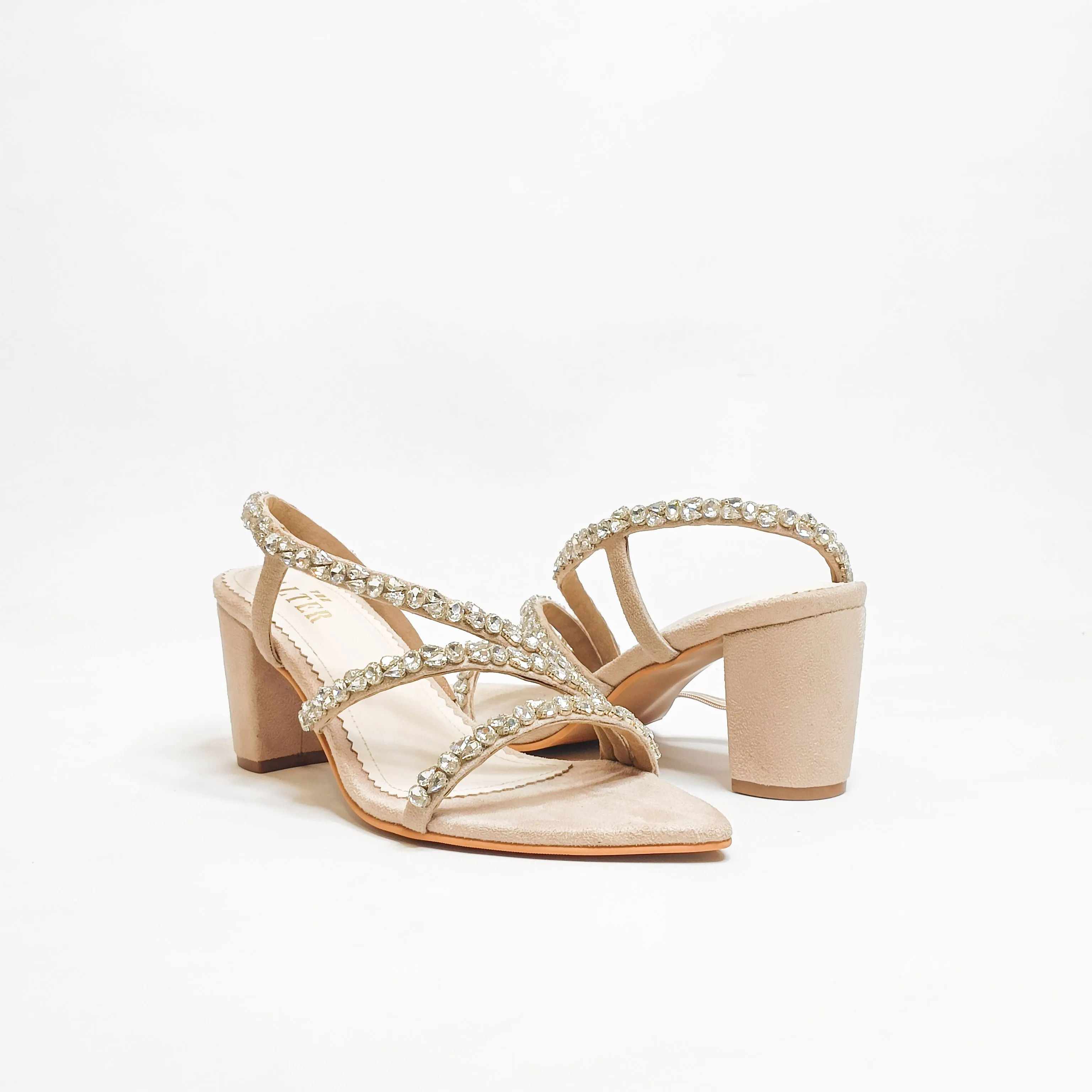 Kiara Embellished Block Heels