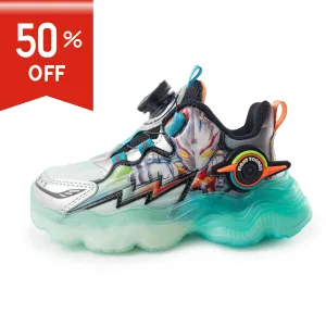 Kids' Superhero Rotary buckle LED Sneakers – M307 Green