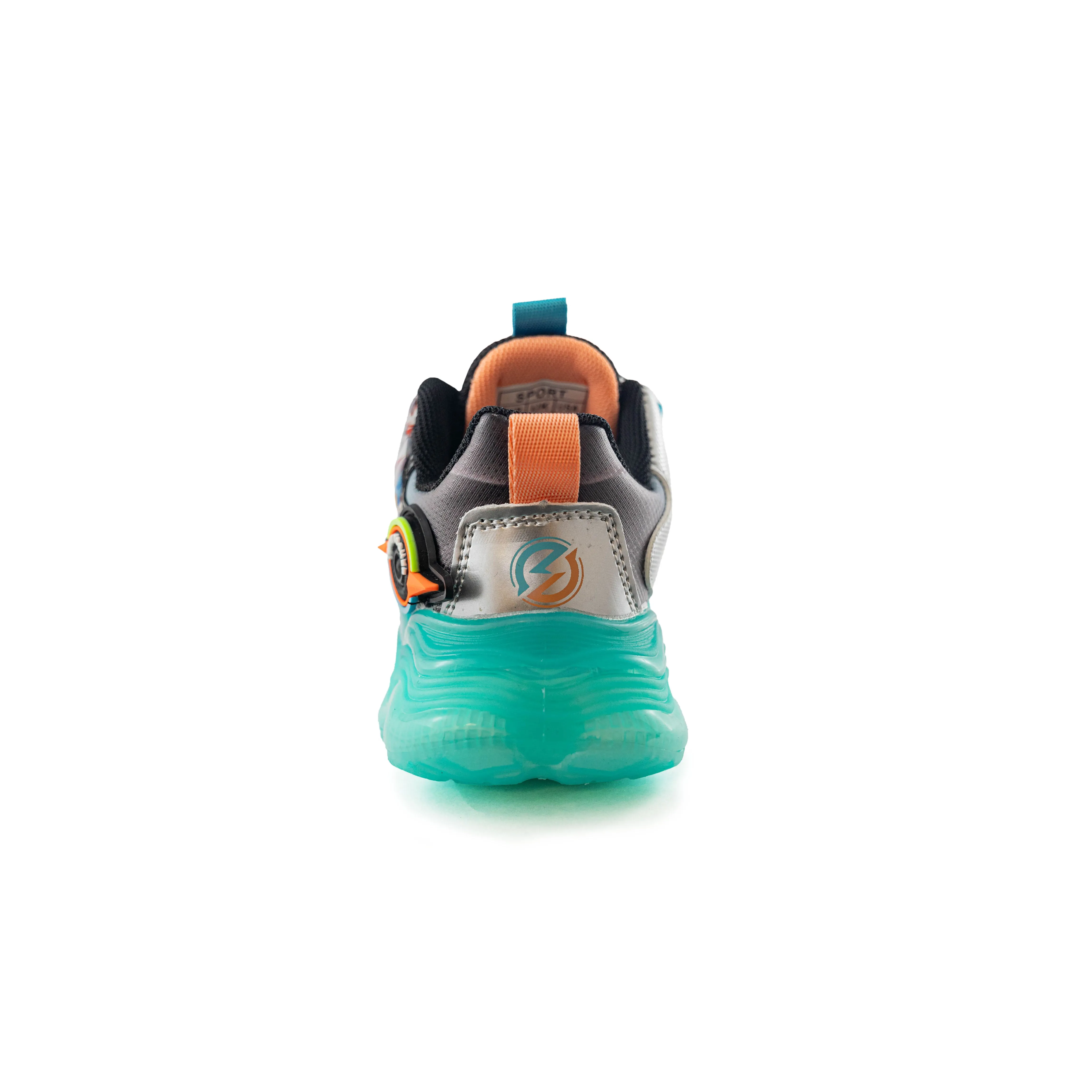 Kids' Superhero Rotary buckle LED Sneakers – M307 Green