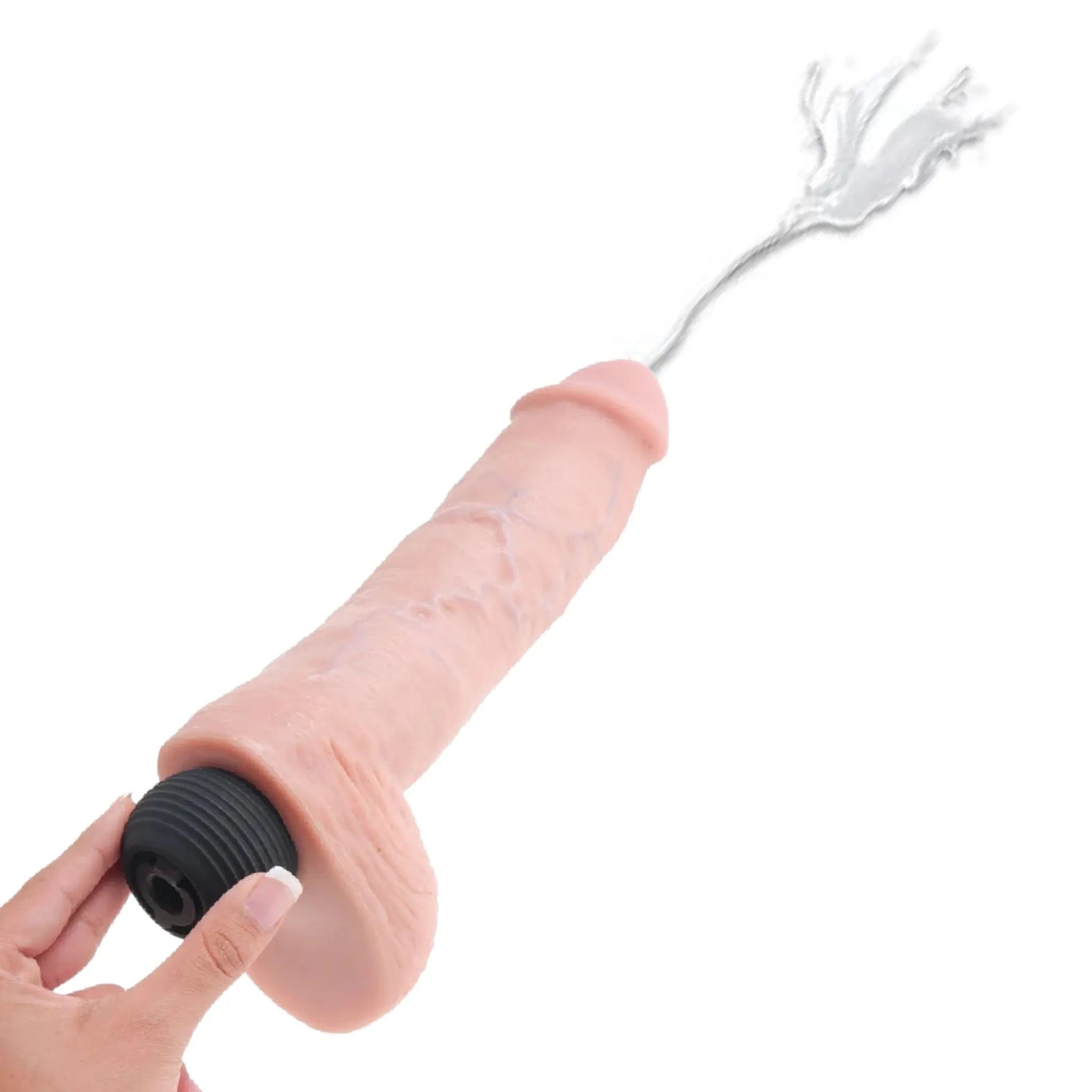 King Cock Squirting 8 Inch Dildo with Balls - Vanilla
