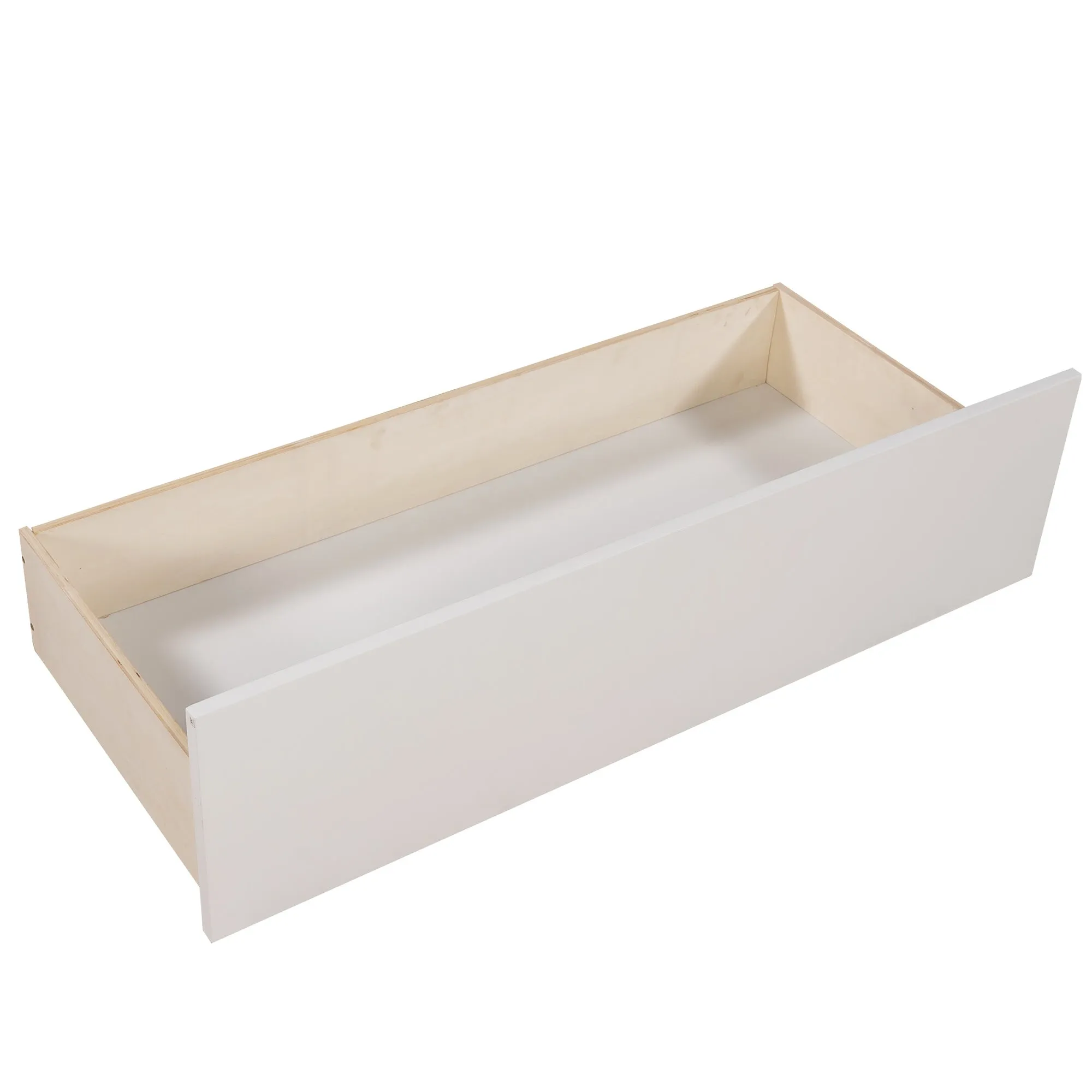 L-shaped Platform Bed with Trundle and Drawers Linked with built-in Flip Square Table,Twin