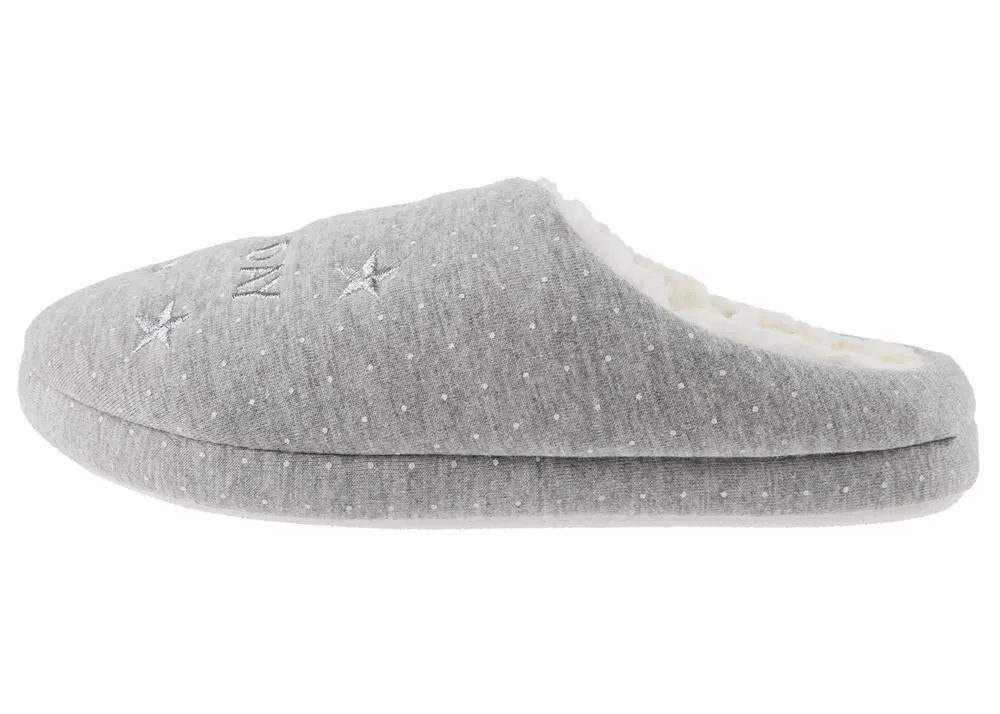 Ladies Lazy Day Polka Dots and Stars Moccasin Slipper