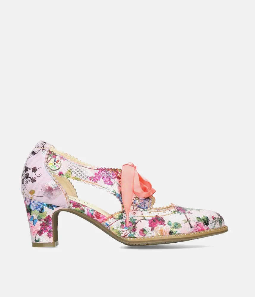 Laura Vita Pretty Floral Lace Up Shoes