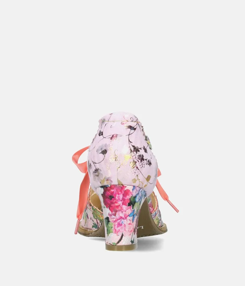 Laura Vita Pretty Floral Lace Up Shoes
