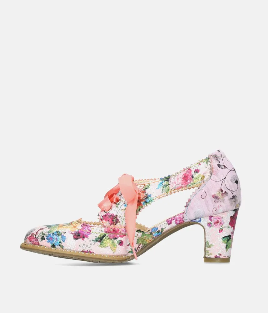Laura Vita Pretty Floral Lace Up Shoes