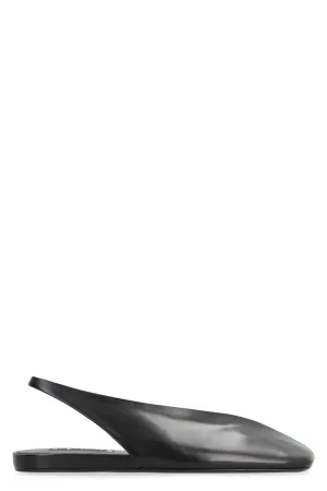 Leather ballet flats