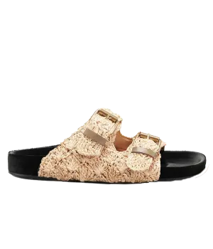 Lennyo Sandals in Natural Raffia