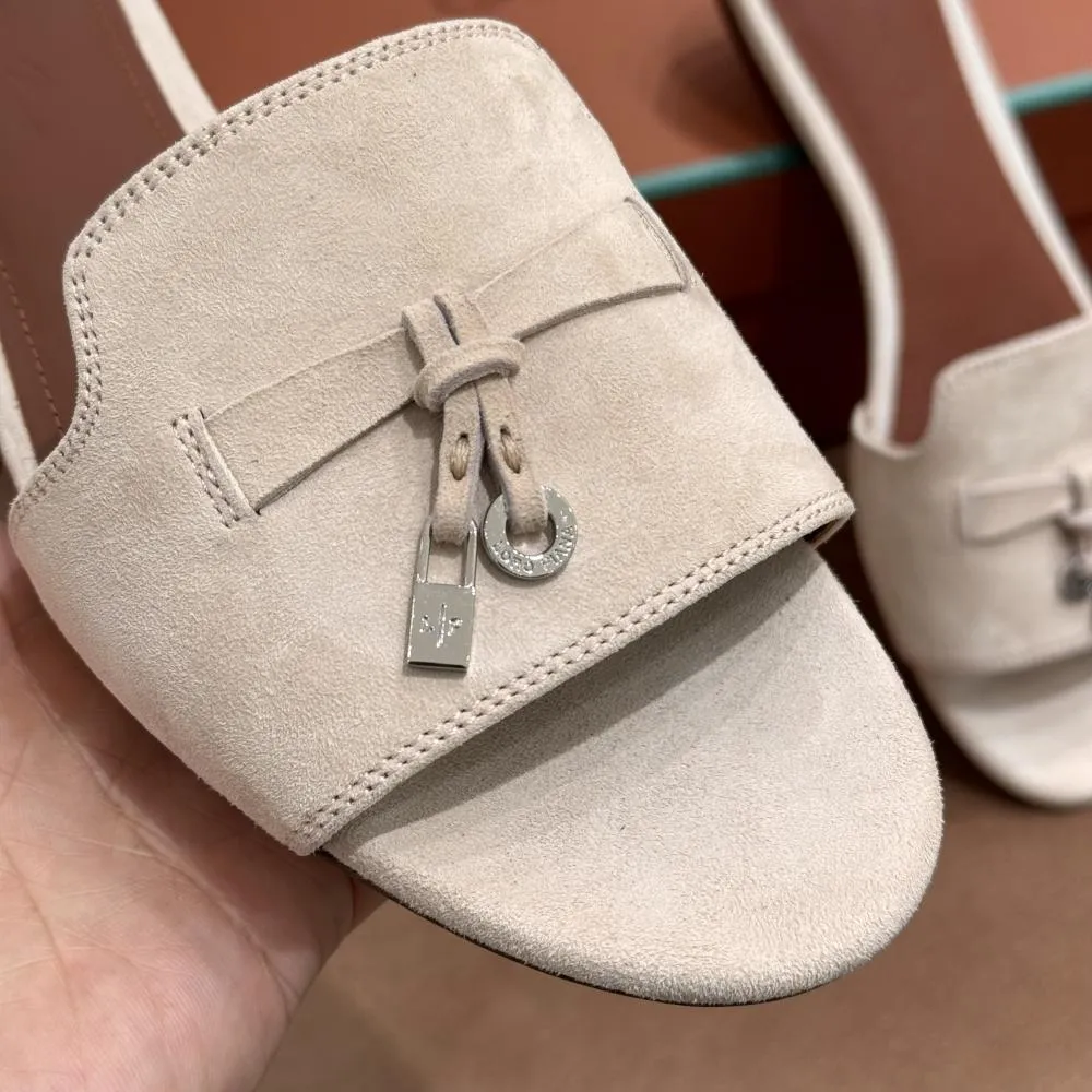 Loro Piana Summer Charms Ser Women's Sandals - Powder