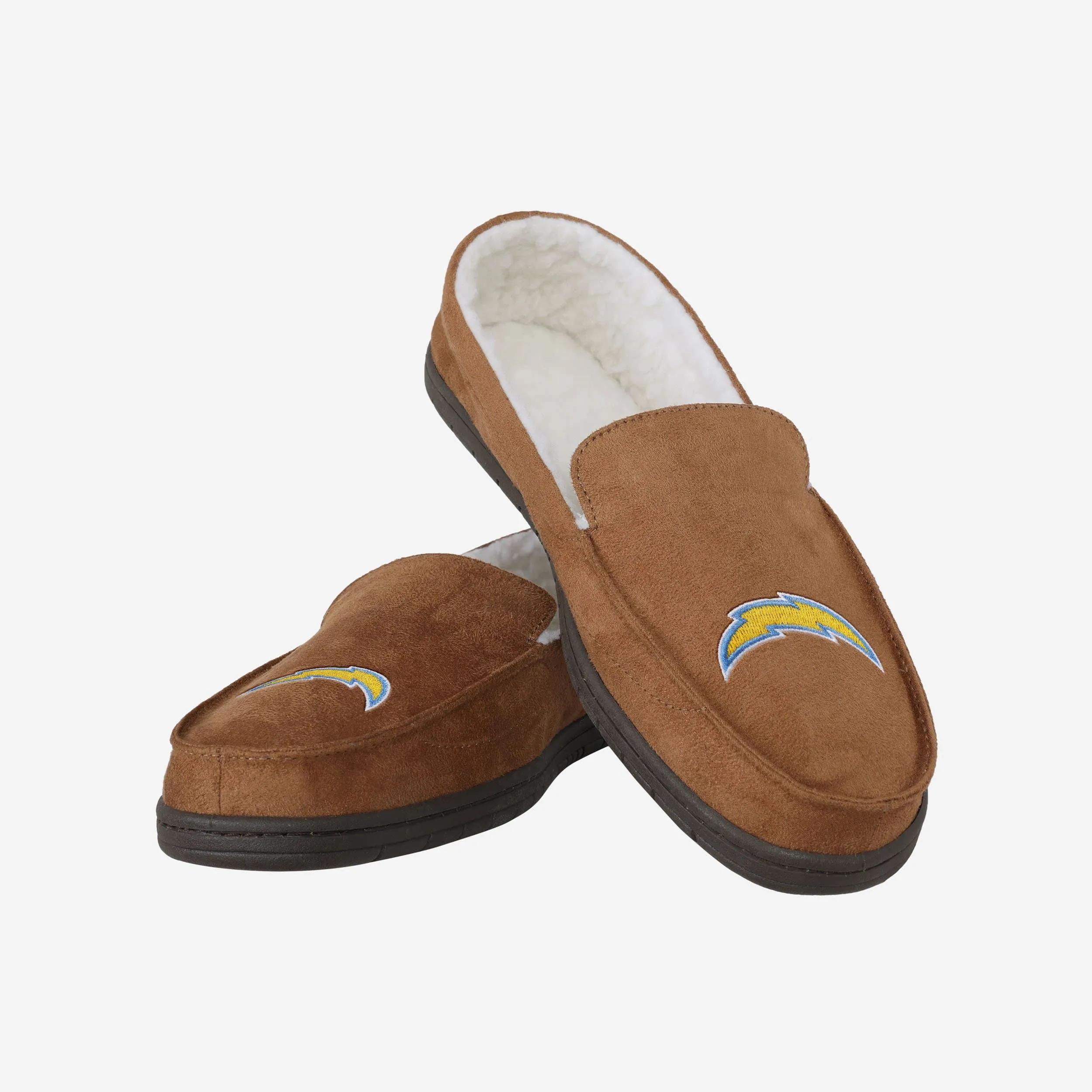 Los Angeles Chargers Beige Moccasin Slipper