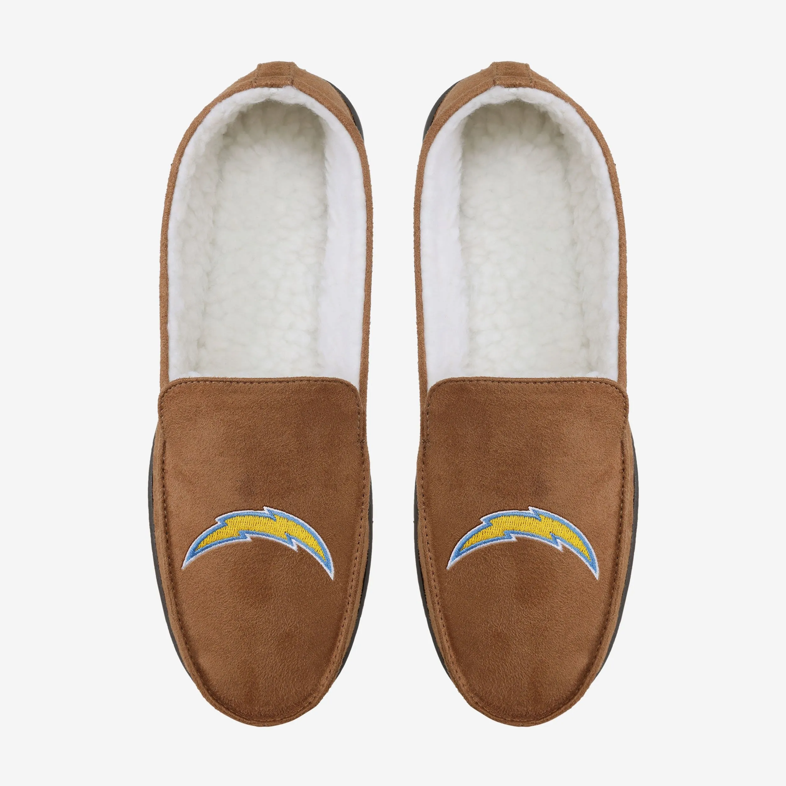Los Angeles Chargers Beige Moccasin Slipper