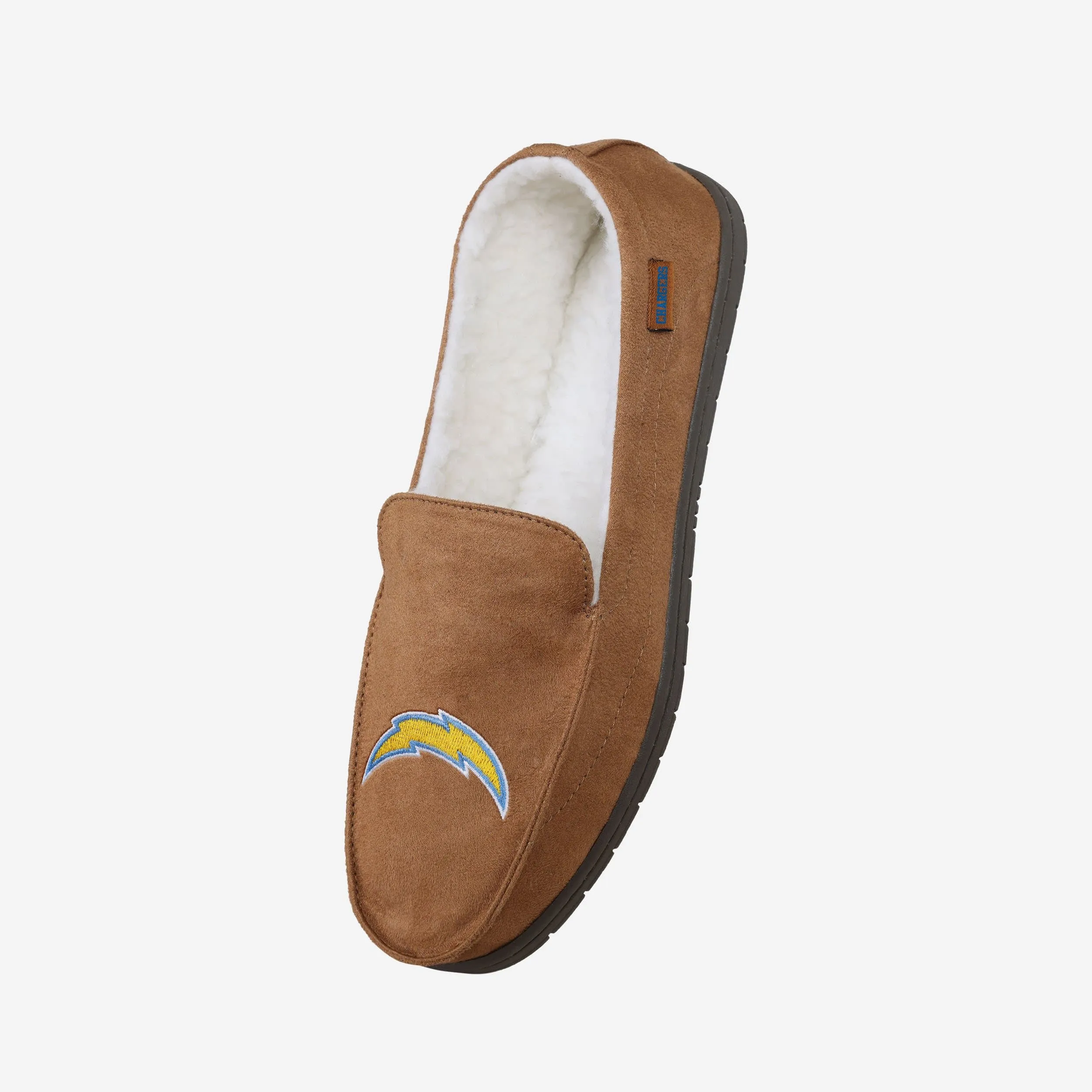 Los Angeles Chargers Beige Moccasin Slipper