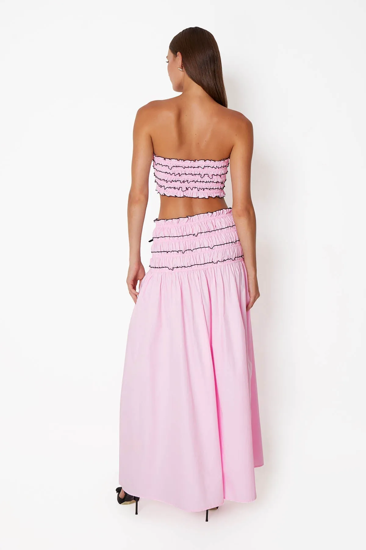 Mademoiselle' Shirred Skirt - Ballet Pink