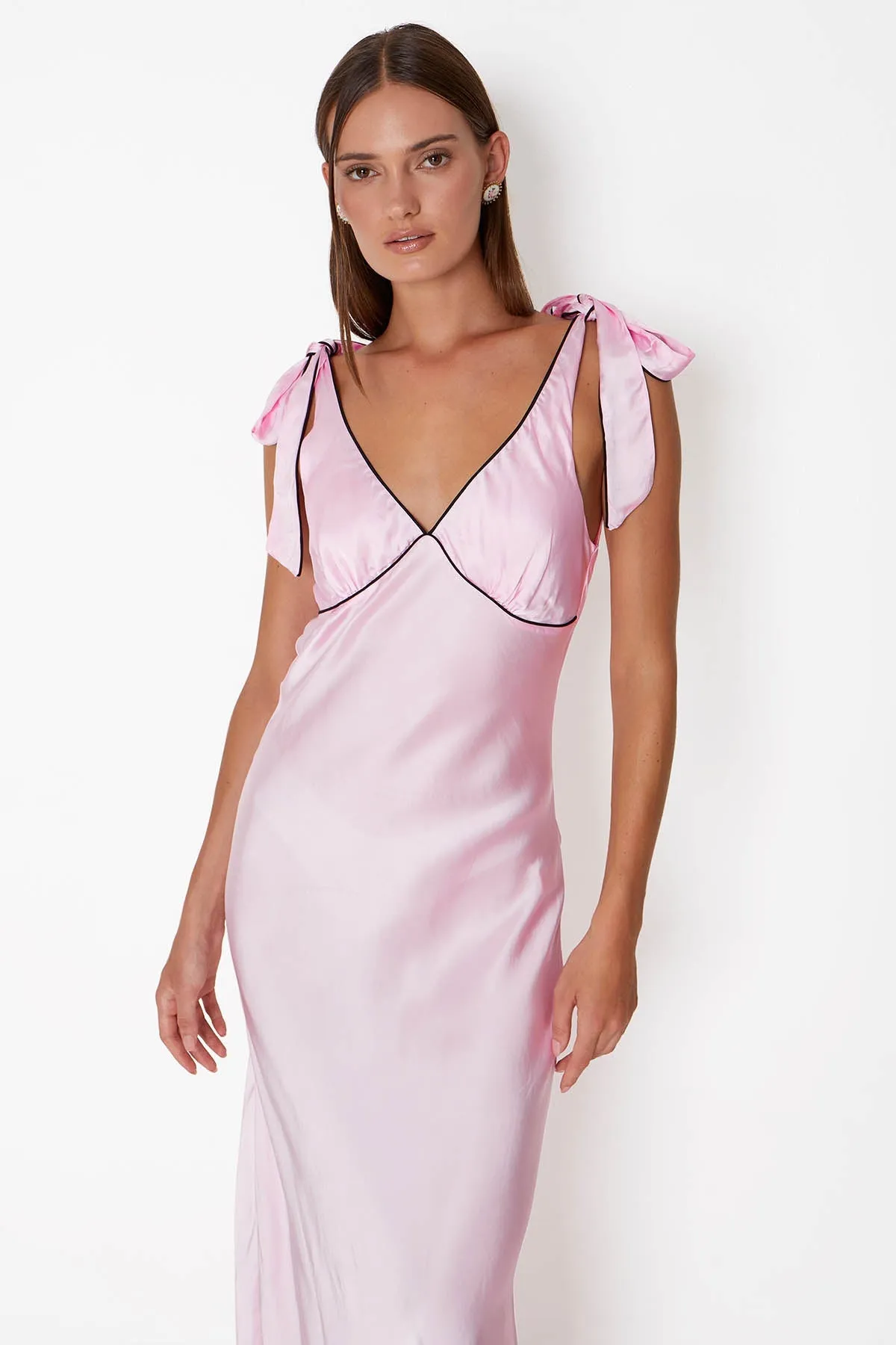 Maison' Bow Dress - Ballet Pink