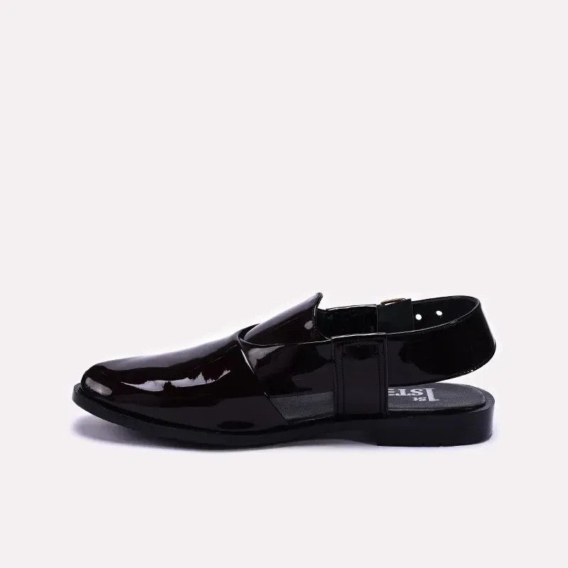 Maroon Glossy Peshawari Chappals 0140823