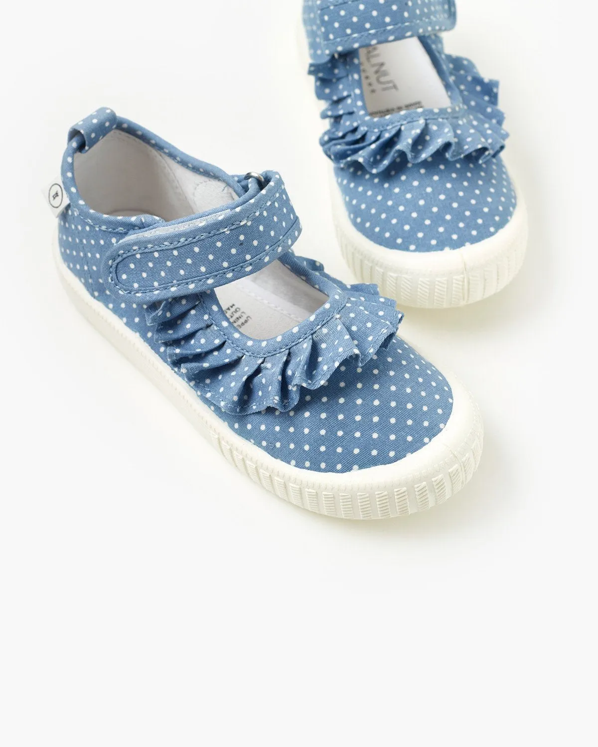 Mary Jane Frill Canvas - Spot Blue