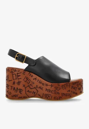 Maxime 130 Leather Wedge Sandals