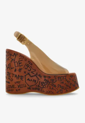 Maxime 130 Plexi Wedge Sandals