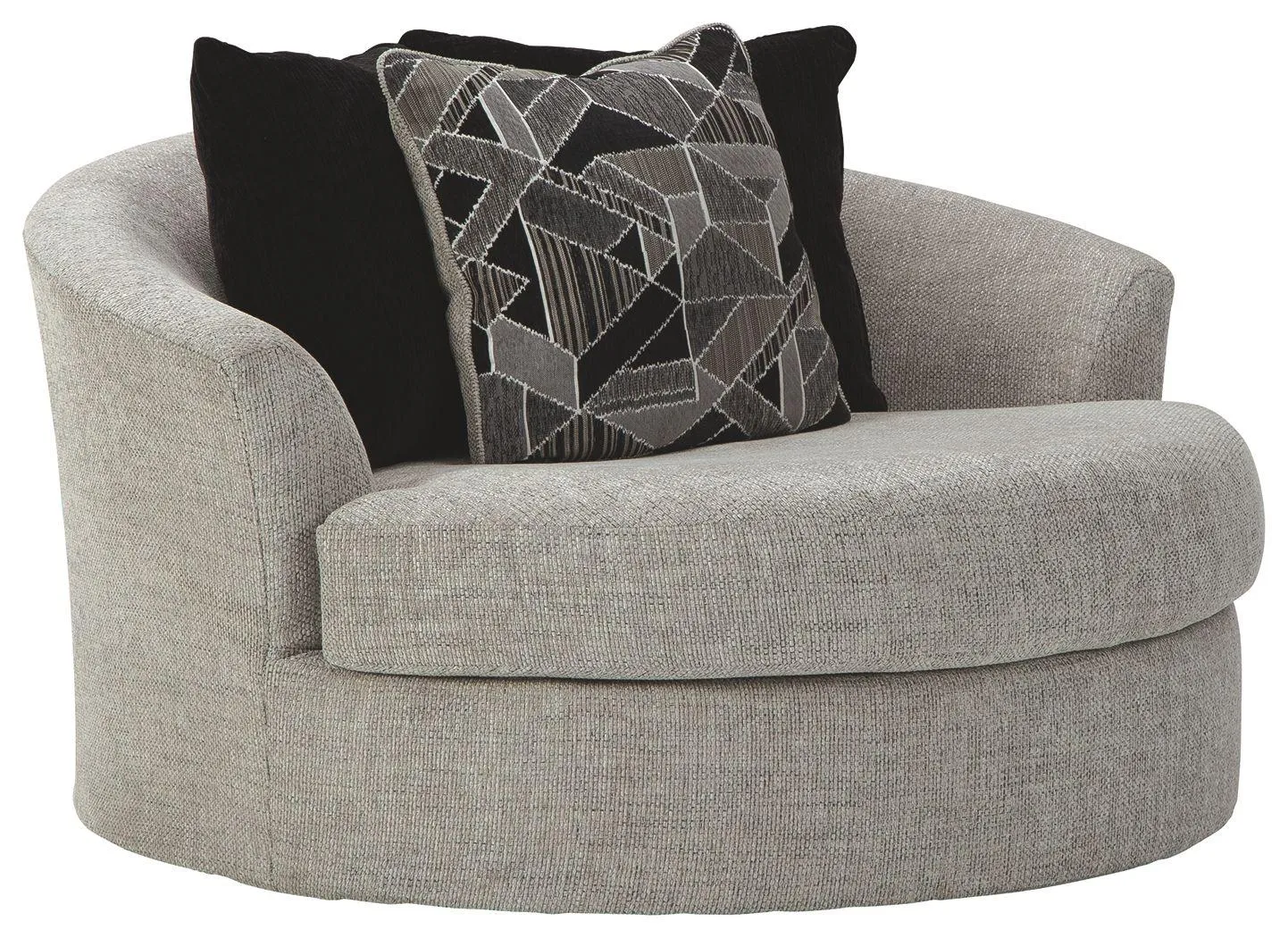 Megginson - Oversized Round Swivel Chair