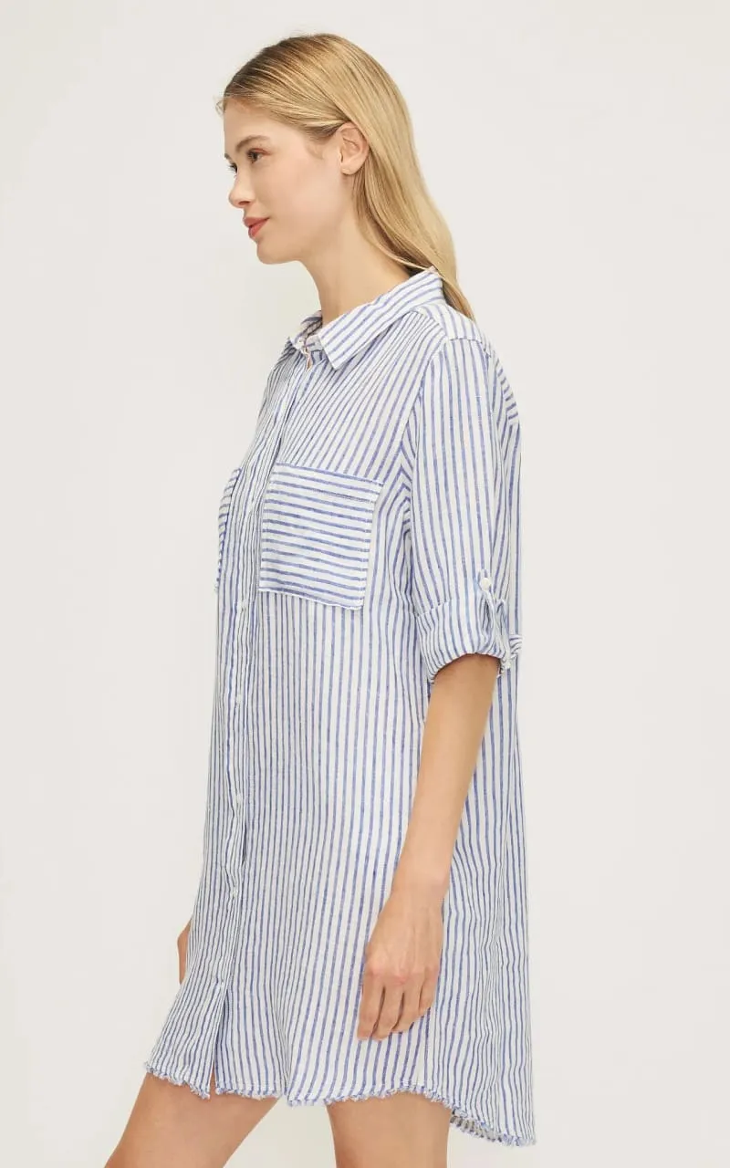 Melissa Nepton- Cynthia Striped Shirt Dress