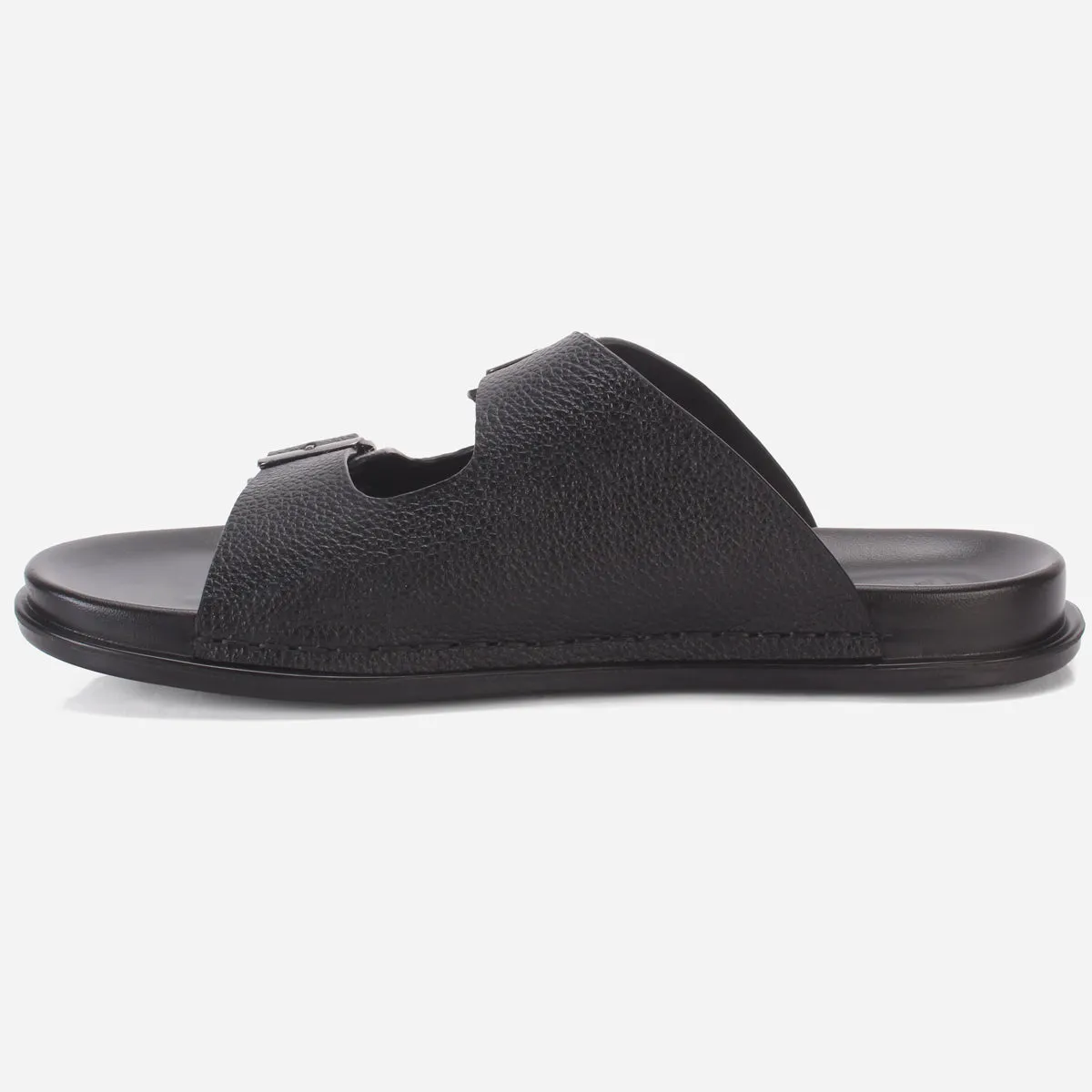 Mens "DUTCH" Leather Slide In Summer Slippers