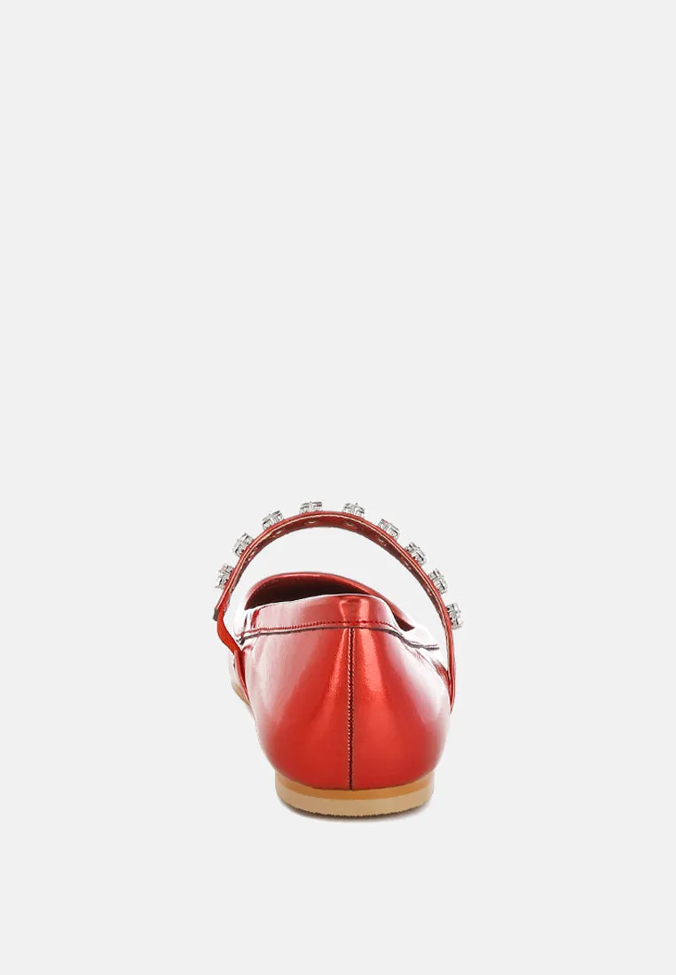 Metallic Mary Jane Ballerinas By RAG
