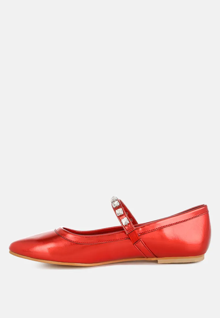 Metallic Mary Jane Ballerinas By RAG