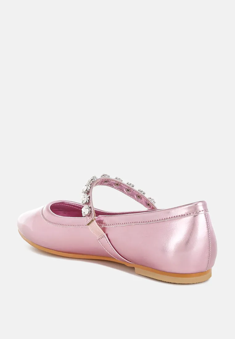 Metallic Mary Jane Ballerinas By RAG