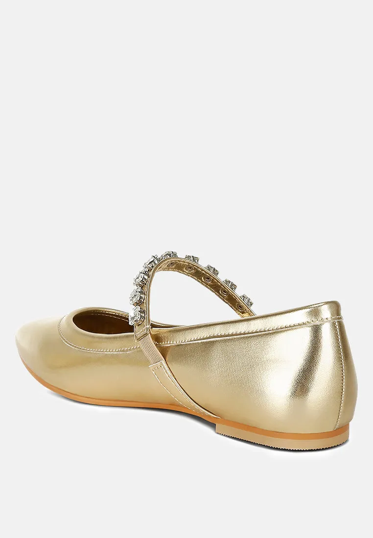 Metallic Mary Jane Ballerinas By RAG