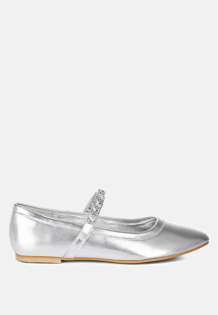 Metallic Mary Jane Ballerinas By RAG