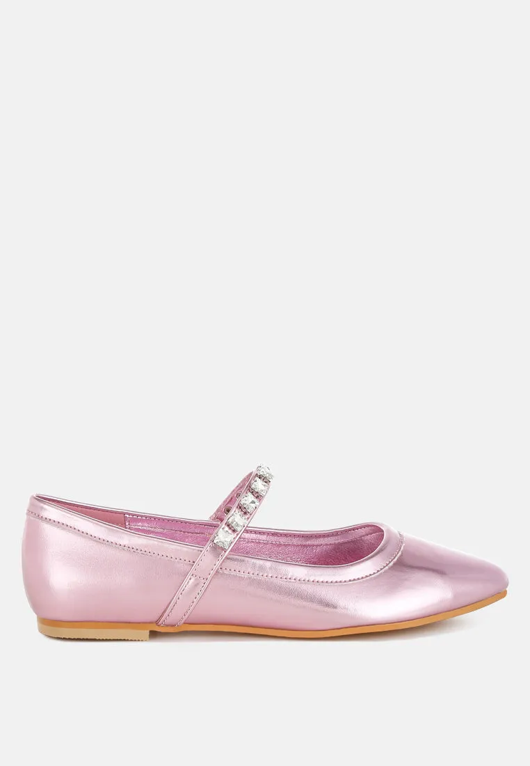 Metallic Mary Jane Ballerinas By RAG