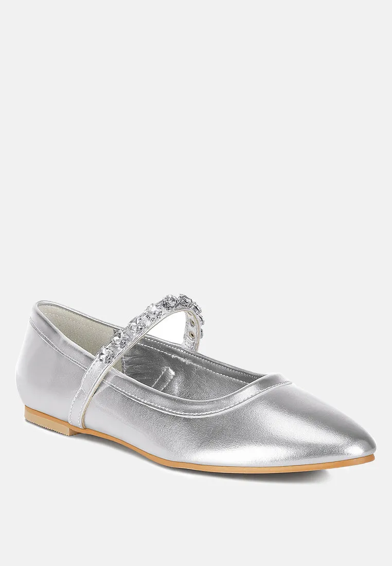 Metallic Mary Jane Ballerinas By RAG