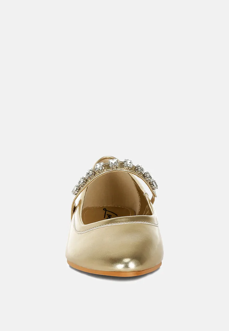 Metallic Mary Jane Ballerinas By RAG