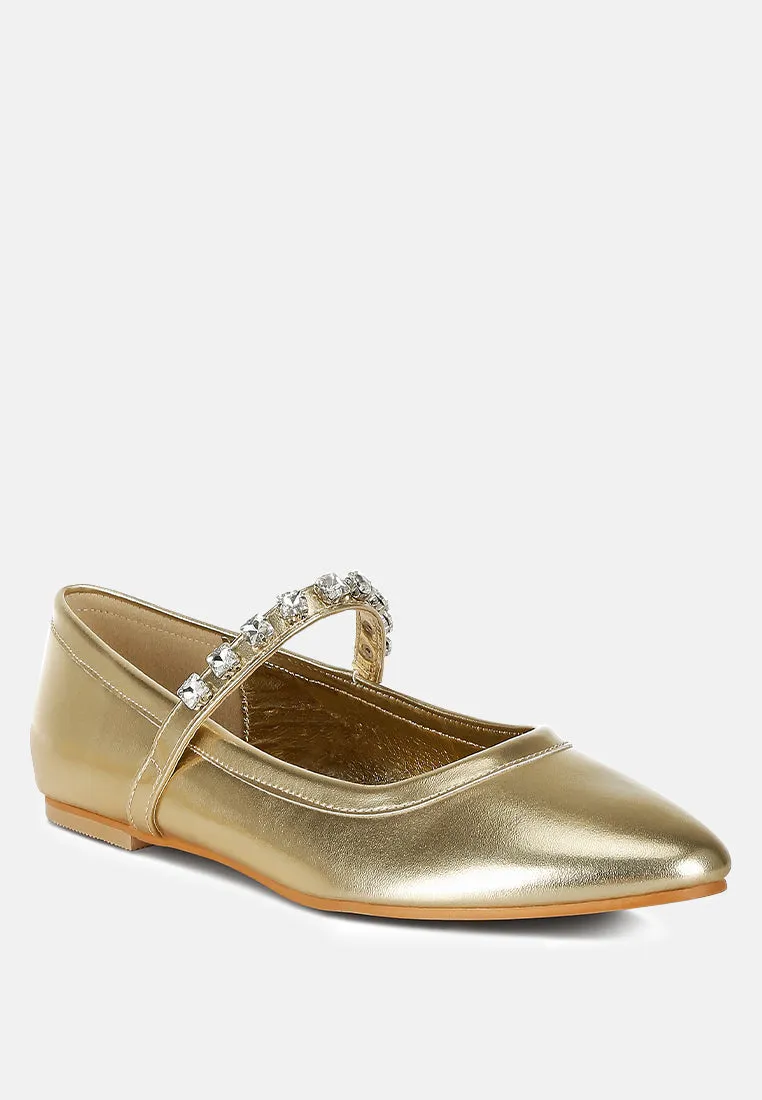 Metallic Mary Jane Ballerinas By RAG