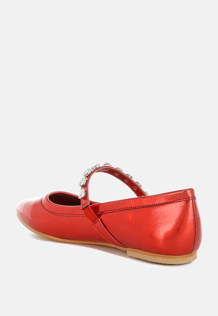 Metallic Mary Jane Ballerinas By RAG