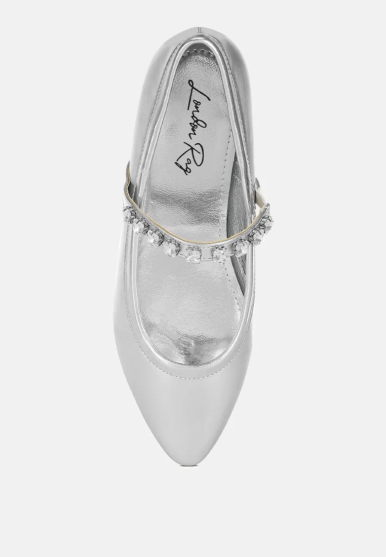 Metallic Mary Jane Ballerinas By RAG