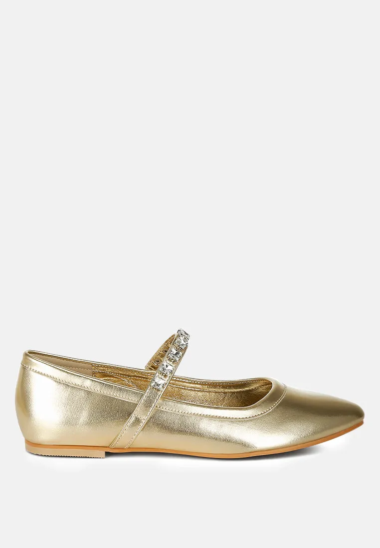 Metallic Mary Jane Ballerinas By RAG