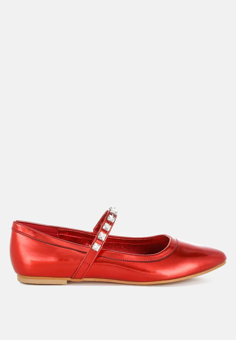 Metallic Mary Jane Ballerinas By RAG