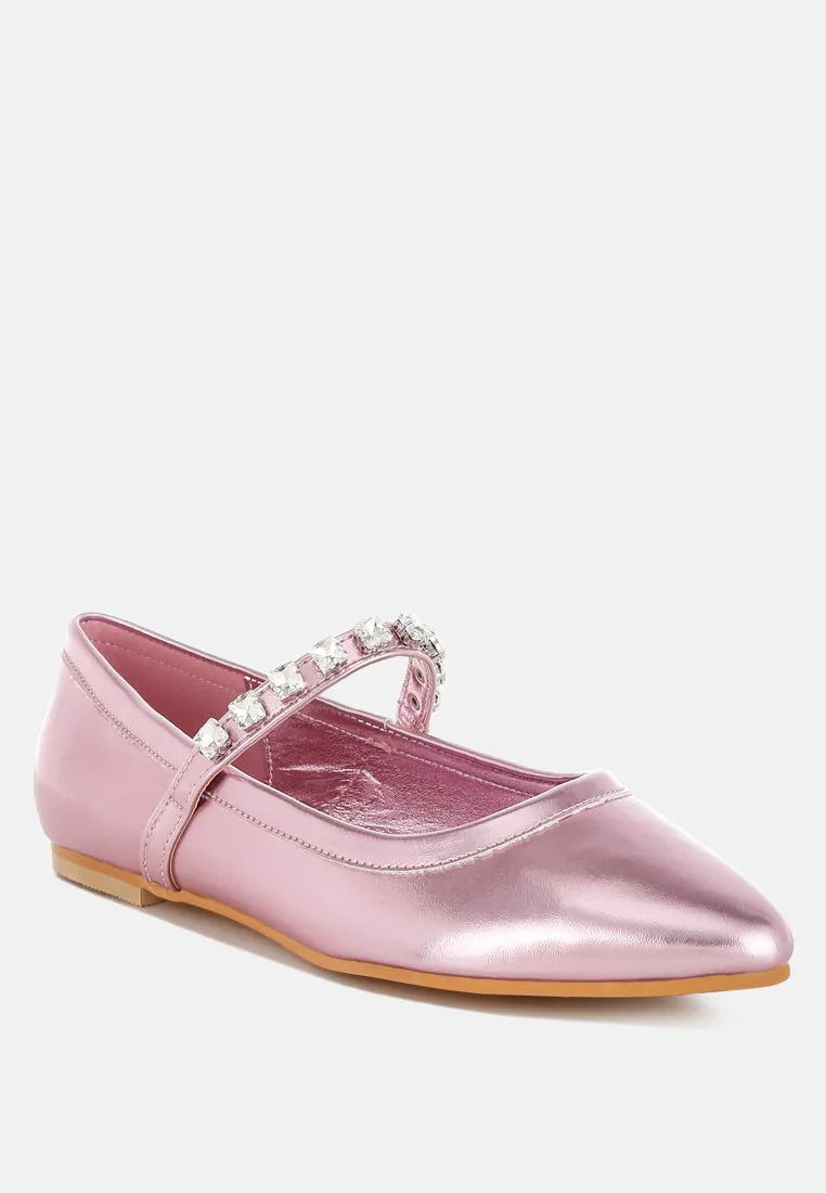 Metallic Mary Jane Ballerinas By RAG