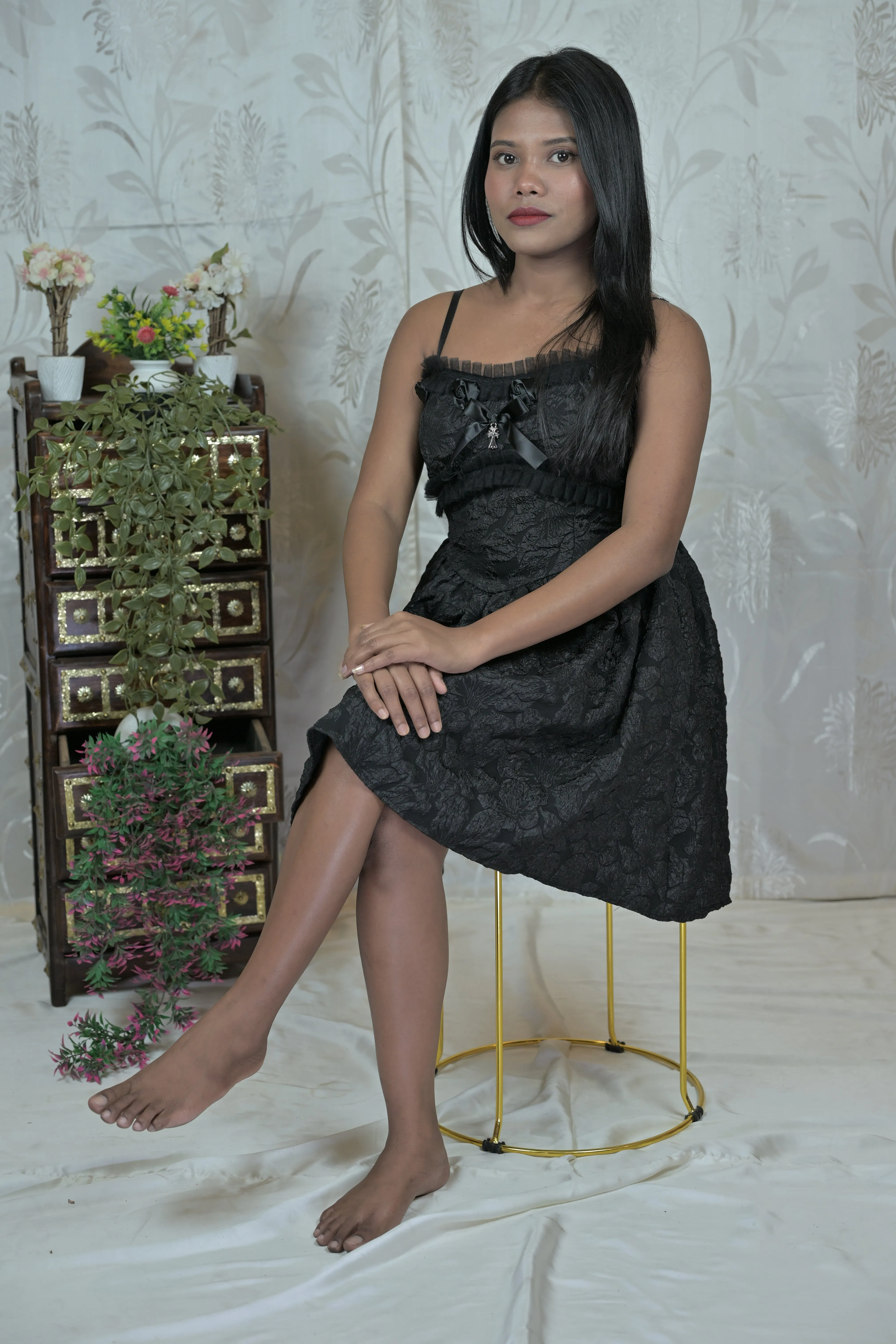 Midnight Noir Corset Mini Dress