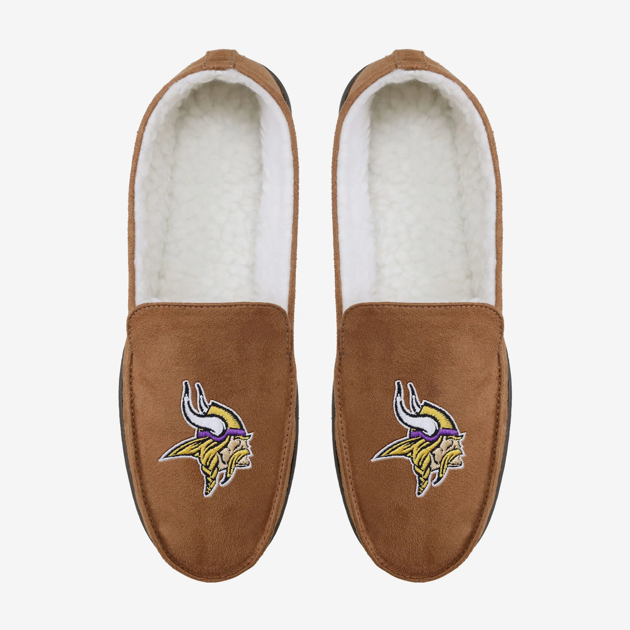 Minnesota Vikings Beige Moccasin Slipper