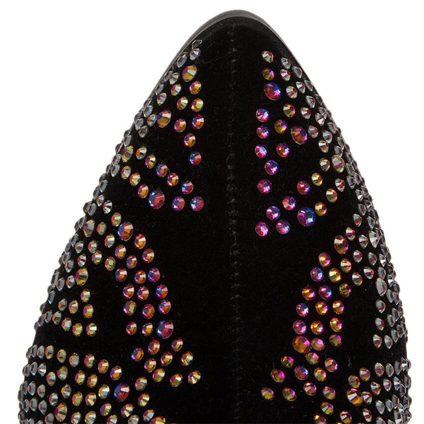 Mixed-Blood Pointed Fancy Diamond Party Boots