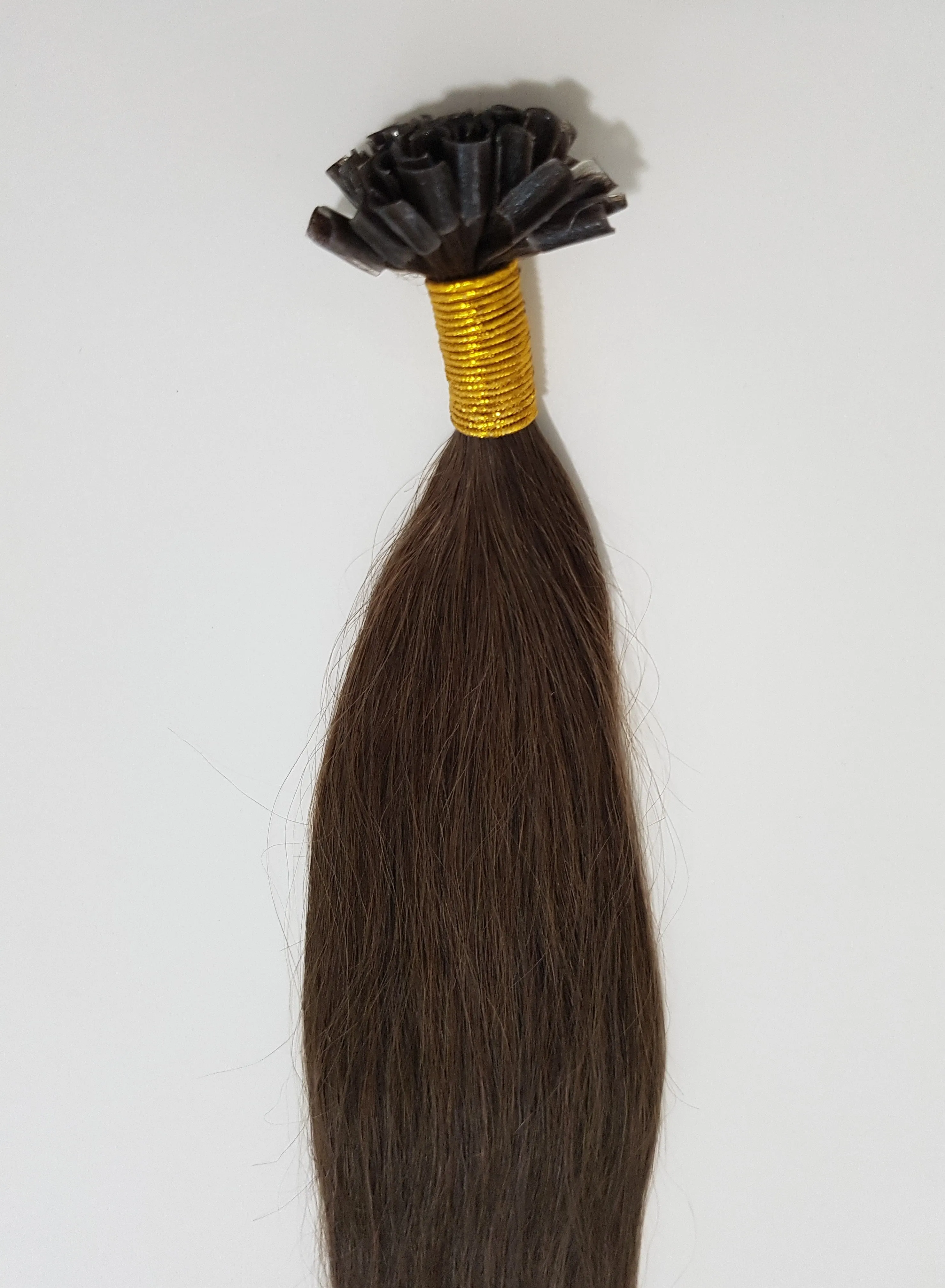 Nail/U Tip Hair Extensions Colour Chocolate Brown # 4  High Grade   24 Inches