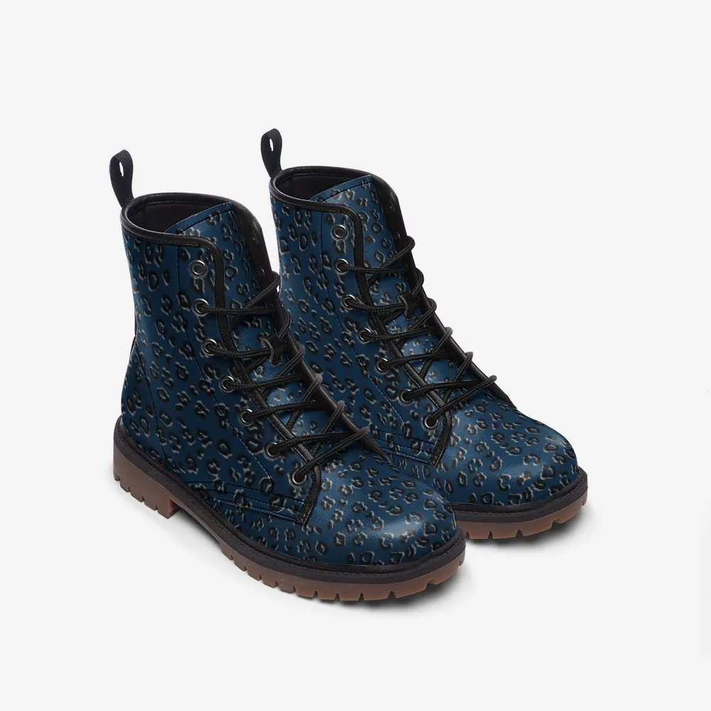Navy Cheetah Leather Lightweight boots MT