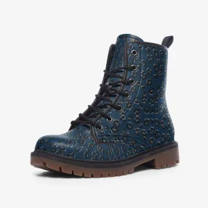 Navy Cheetah Leather Lightweight boots MT