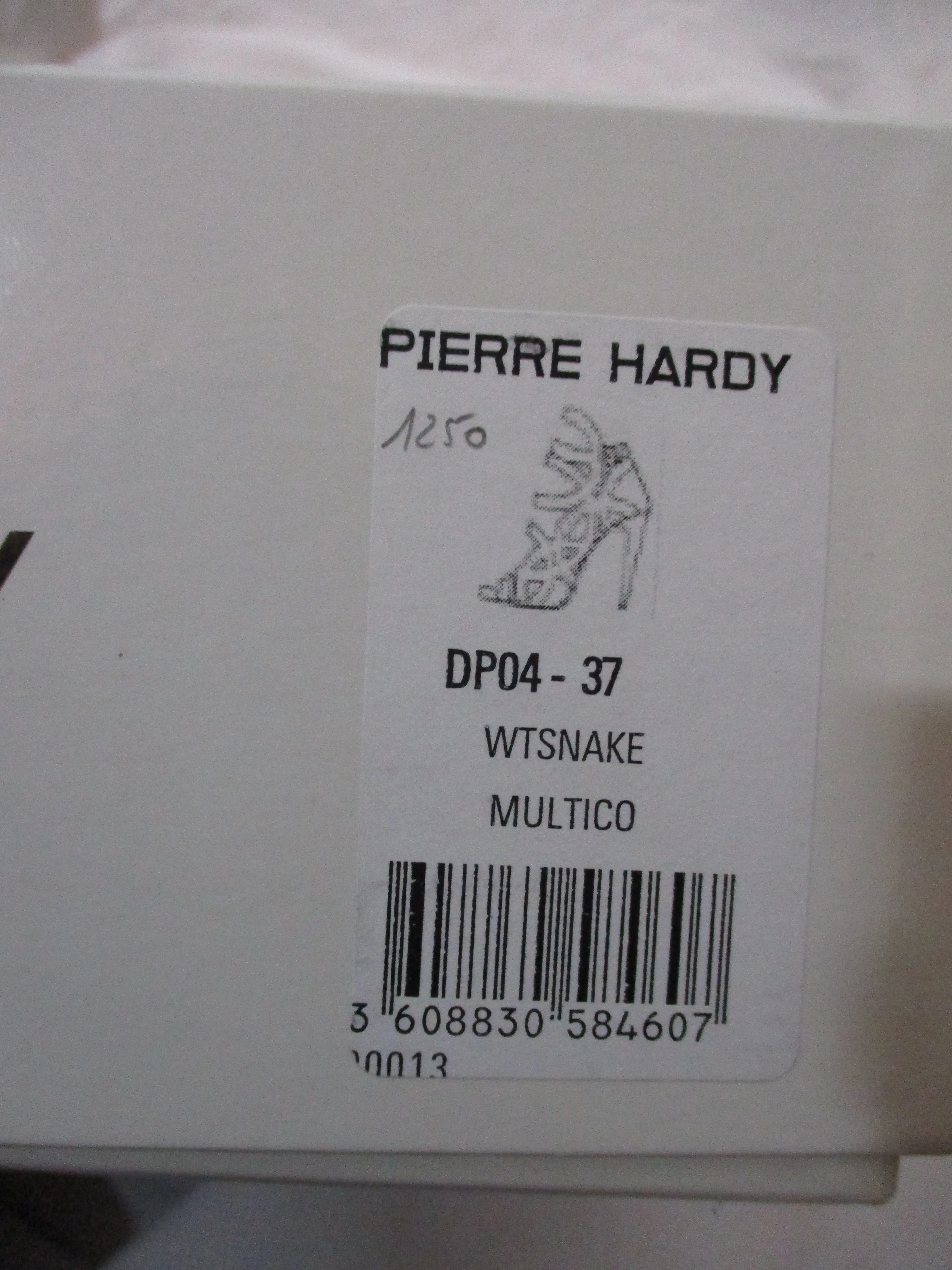 NEW PIERRE HARDY High Heel Shoe Strappy Sandal 37 WTSNAKE MULTICO