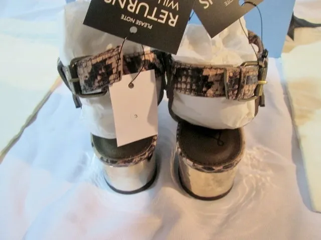 NEW Womens LANVIN ETE 2013 PYTHON SNAKESKIN Sandal Shoe 36.5 / 6 BEIGE