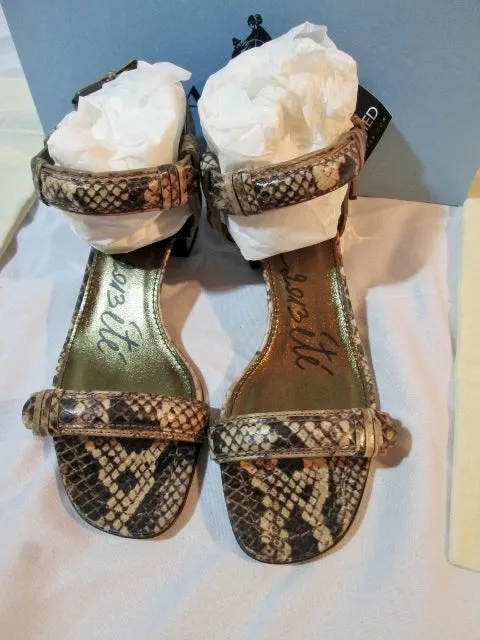 NEW Womens LANVIN ETE 2013 PYTHON SNAKESKIN Sandal Shoe 36.5 / 6 BEIGE
